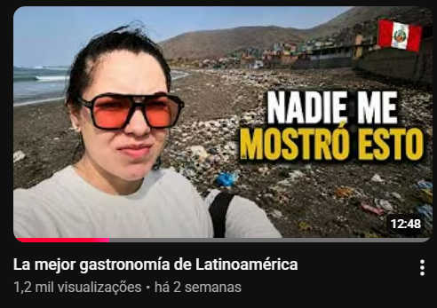 Vídeo do canal: gastronomia da América Latina